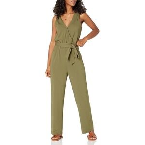 Women's‎ "The Drop" Olive Green Jumpsuit Sleeveless Belted Romper-Size L/NWT